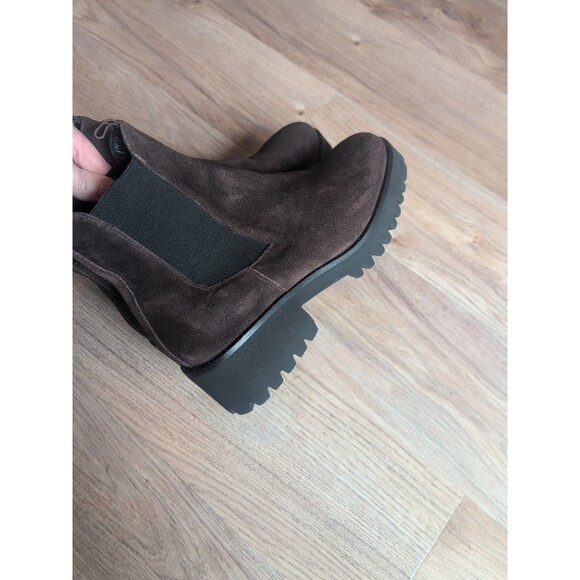 Freda Salvador Brooke Espresso Brown Womens 8.5 Water Resistant - Picture 3 of 13